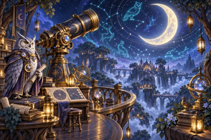 Moonlit Observatory game illustration